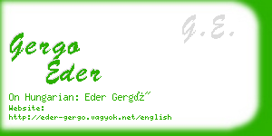 gergo eder business card